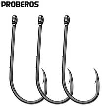 PROBEROS fishing hook 92247-6#-6/0# High-carbon steel 1000pc/lot BAITHOLDER HOOK black color Jig Big Hook Corrosion 2024 - buy cheap