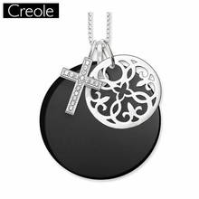 Necklace Ornament Cross Trendy Gift For Women & Men, Europe Style Soul Jewelry  925 Sterling Silver Fashion Jewelry Wholesale 2024 - buy cheap