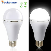 Luz LED de emergencia para iluminación de exteriores, lámpara de iluminación con batería recargable, E27, 9W, 12W, 15W, 18W 2024 - compra barato