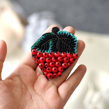 DIY Hand-Sewn Beaded Strawberry Patch Clothing Sweater Bags Shoes Hats Decorative Patch Holes Repair DIY Accessories 2024 - buy cheap