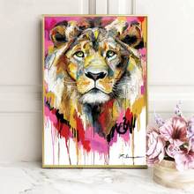 Watercolor Abstract Lion Animal Canvas Painting Posters and Prints Wall Art Painting Pictures for Living Room Home Decor 2024 - buy cheap