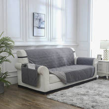 Funda de sofá acolchada para sala de estar, Protector impermeable antideslizante para sillón reclinable, Protector de bolsillo para muebles de 1/2/3 asientos 2024 - compra barato