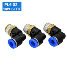 High quality 10 Pcs of PL6-02, 6mm Push In One Touch Connector 1/4" Thread Pneumatic Quick Fittings 2024 - buy cheap