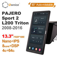 Автомобильный DVD-плеер в стиле Tesla PX6 Android 10 IPS вращающийся навигатор GPS для Mitsubishi Pajero Sport 2 L200 Triton 2008-2016 радио 2024 - купить недорого