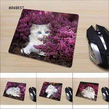 MRGBEST Mouse Pads  Small Size  220x180x2mm New Non-slip Soft Rubber Square Mouse-Pad Flower and cat picture for Gamer 2024 - buy cheap