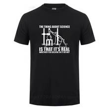 True Science Believe Chemistry Experiment Printing T Shirts For Men Male Atheist Summer Fashion Casual Loose Fit Cotton T-Shirt 2024 - buy cheap