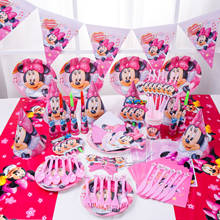 Decoração para festa infantil da disney, copos de papel, guardanapos, pratos, canudos, minions 2024 - compre barato