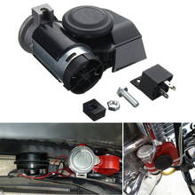 12V Dual Tone Trumpet Super Loud 130dB Electric Pump Air Horn black for Car Truck Train SUV Motorcycle Boat 2024 - buy cheap