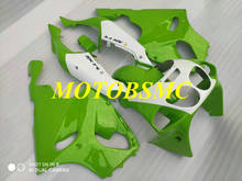 Kit de carenagem de motocicleta para kawasaki ninja zx7r 96 99 00 01 03 zx 7r 1996 1999 2003 abs, carroceria verde e branca + presentes kq26 2024 - compre barato