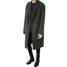 Кашемировое Мужское пальто 50%-69% с отложным воротником, шерстяное пальто, мужская зимняя куртка, Мужская длинная толстая Мужская одежда, новое пальто WUJ1090 2024 - купить недорого