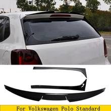 ABS Black Rear Roof Spoiler Window Trim Wings for Volkswagen VW Polo Standard 2011-2018 Not For GTI R Boot Tail Side Winglet 2024 - buy cheap