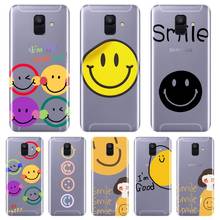 Чехол для телефона Samsung Galaxy A6, A8 Plus 2018, A5, A7, силиконовый чехол с милыми улыбками для Samsung Galaxy A3, A5, A7 2016, 2017 2024 - купить недорого
