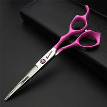 Pedaker tesoura de desbaste de cabelo, 6 polegadas, para salão de beleza profissional, de aço inoxidável, conjunto de tesoura rosa para cabelo 2024 - compre barato