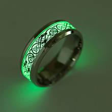 Black Dragon Retro Punk Titanium Steel Luminous Ring for Men Women Wedding Bands Trendy Rings Jewelry 2024 - buy cheap