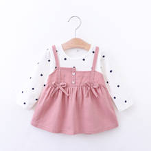 Dot Baby Dress 2020 New Spring Long Sleeve Baby Girls Clothes Bow O-neck Casual Newborns Clothing Infant Princess Dresses 2024 - buy cheap