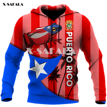 Puerto Rico Caribbean Frog  3D Print XS-7XL Hoodie Man Women Harajuku Outwear Zipper Pullover Sweatshirt Unisex-6 2024 - buy cheap