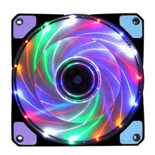 POHIKS-ventilador LED luminoso de 120mm, radiadores de refrigeración con 33 luces, RGB, silencioso, para pc, ordenador y CPU, 1 unidad 2024 - compra barato