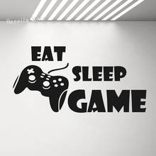 Едят сон игра наклейка на стену художественная игровая комната настенные украшения Плакаты наклейка s человек пещера PS4 Xbox Мальчики Спальня Декор ПВХ наклейка G848 2024 - купить недорого