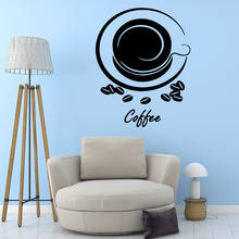 3D coffee Vinyl Decals Wall Stickers vinyl Stickers Art Decoration DIY Home Decor 2024 - buy cheap