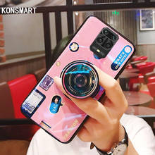 KONSMART Fashion Retro Phone Case Redmi Note 9 Pro 3D Camera Silicone Case For Xiaomi Redmi Note 9s Note 9Pro Max With Holder 2024 - buy cheap