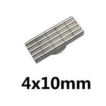20/50/100pcs 4x10 mm Strong Cylinder Rare Earth Magnet 4mmx10mm Round Neodymium Magnets 4x10mm Mini Small N35 Magnet 4*10 mm 2024 - buy cheap