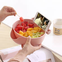 Creative Double Layered Lazy Fruit Dish Plate Dish Tray With Mobile Phone Stents Snacks Bowl Dry Fruit Candy Snack Storage Box 2024 - buy cheap