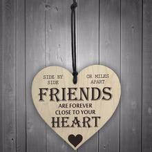 Friends Are Forever Wooden Hanging Heart Friendship Sign Christmas Gift 2024 - buy cheap