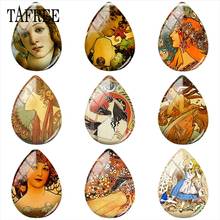 TAFREE 18*25mm Trendy Gustav Klimt Art Paintings Handmade Photo Glass Drop Style Cabochons Jewelry Accessories Making D228 2024 - buy cheap