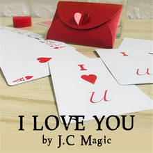 Магические трюки с надписью «I Love You», визуальный Романтический покер, волшебник, крупным планом, уличная иллюзия, трюк-головоломка, игрушка для взаимодействия с магией 2024 - купить недорого