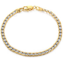 Davieslee 585 Silver Color Gold Filled Womens Bracelet Chain Wristband Cuban Link 4mm 18cm 20cm 23cm 25cm GB94 2024 - buy cheap