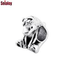 Seialoy 1pcs Silvering Animal Horse Beaded Charm Fit Original Brands Bracelet Necklace Diy Fine Women Children boy Jewelry Gift 2024 - buy cheap