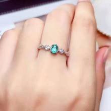 Natural Emerald Gemstone Ring S925 Pure Silver Stone Fine Fashion Wedding Charming  Jewelry for Women Free Shipping 2024 - buy cheap