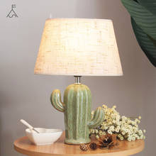 Lámpara de escritorio de dibujos animados con diseño de Cactus americano, sencilla, creativa, encantadora, para dormitorio universitario, iluminación interior, cumpleaños 2024 - compra barato