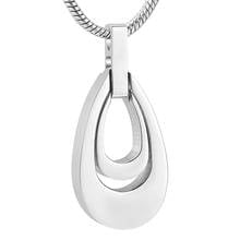 Double Teardrop Urn Necklace for Ashes Keepsake Memorial Cremation Jewelry 2024 - buy cheap