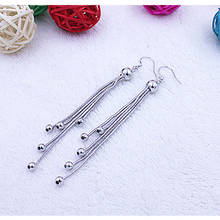 New Arrival fashion long metal tassel Drop earrings Korean Sweet Lovely Elegant Women Earrings 2024 - buy cheap