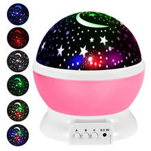 Starry Sky Night Light Projector Star Moon Galaxy LED Projecting Lamp Colorful Rotating Night Light For Children Bedroom Decor 2024 - buy cheap
