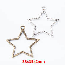 30 peças de pingente estrela liga de zinco metálica retrô para colar de joias artesanais diy 7861 2024 - compre barato