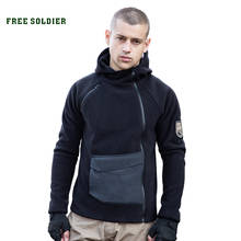 FREE SOLDIER Tactical Outdoor Fleece Hiking Jacket Autumn Windproof Thick Warm Jacket  Soft Camping Hoodie Coat 2024 - buy cheap