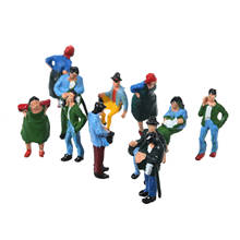 Escala arquitetônica pessoas coloridas, figuras de trem pintados de polícia colorido para paisagens em miniatura layout 56 peças 1/150 2024 - compre barato