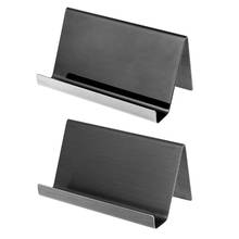 New Stainless Steel Business Cards Holders Desktop Card Display Business Card Rack Organizer for Office Black 2024 - buy cheap