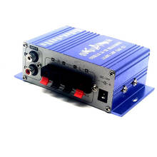Mini 20w * 20w amplificador de áudio estéreo alta fidelidade amp para o carro mp3 rádio fm barco 2 canais estéreo dvd alto-falante universal novo 2019 azul 2024 - compre barato