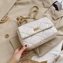 ATLI маленькие сумки на цепочке из искусственной кожи для женщин 2021 брендовые трендовые стеганые Дизайнерские Сумочки трендовые роскошные сумки через плечо с замком 2024 - купить недорого