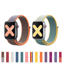 Nylon Loop Band For Apple Watch 5 4 40MM 44mm New Color Soft Breathable Replacement Strap for Iwatch series 3 2 1 38MM 42MM 2024 - buy cheap