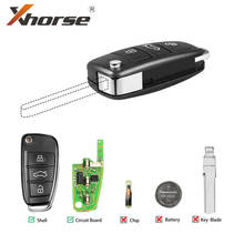 Xhorse Universal XKA600EN Wire Remote Key 3 Buttons For Audi A6L Q7 Type Remote Key Shell Chip For VVDI2 1 Piece 2024 - buy cheap