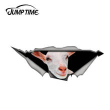 Jump Time 13cm x 4.8cm Saanen goat decal 3D Pet Graphic Vinyl Decal Car Window Laptop Bumper Animal Car Stickers 2024 - buy cheap