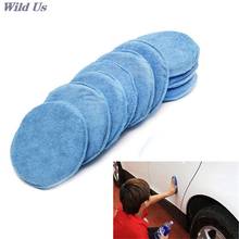 Azul 5 "diameter microfibra cera aplicador polimento esponjas almofadas lavadora de carros esponjas carro & motos acessórios 2024 - compre barato