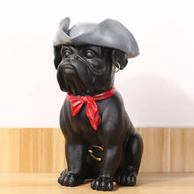 Estatua decorativa de resina de Bulldog, figuritas de perro Vaquero Americano, artesanía creativa, regalo, adornos de decoración de armario de sala de estar D159 2024 - compra barato