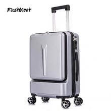 Модный высококачественный багаж ins spinner Компьютерная сумка передняя открывающаяся тележка чемодан 20/24 дюймов пароль дорожный Багаж valise 2024 - купить недорого