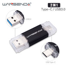 WANSENDA USB 3.0 USB Flash Drive 512GB 256GB OTG Pen Drive for Type C Android/PC 32GB 64GB 128GB Pendrive 2 in 1 Dual USB Stick 2022 - buy cheap