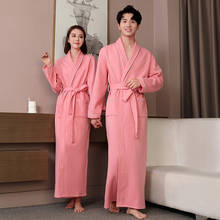 Feminino masculino longo quente algodão roupão inverno grosso casal banho roupão quimono 2024 - compre barato